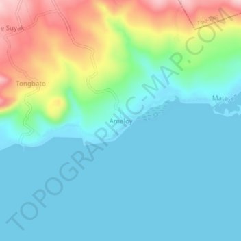 Mappa topografica Amaloy, altitudine, rilievo