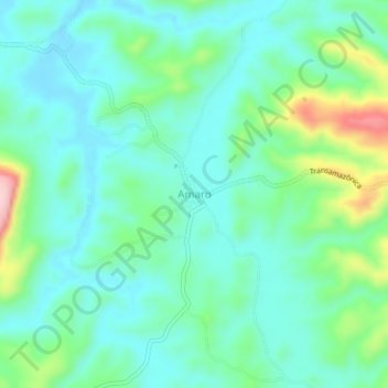 Mappa topografica Amaro, altitudine, rilievo