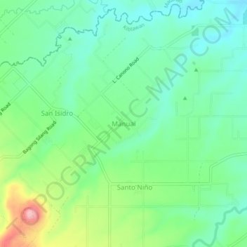 Mappa topografica Manual, altitudine, rilievo