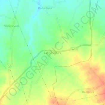 Mappa topografica Lakhanapura, altitudine, rilievo