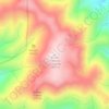 Mappa topografica Punta Funtana Cungiada, altitudine, rilievo