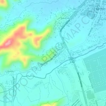 Mappa topografica Lourdes Grotto, altitudine, rilievo