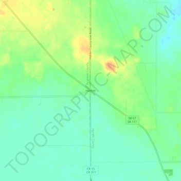 Mappa topografica Holden, altitudine, rilievo
