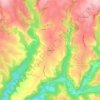 Mappa topografica Albagnac, altitudine, rilievo