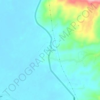 Mappa topografica Consuelo, altitudine, rilievo