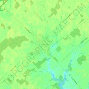 Mappa topografica Rodney, altitudine, rilievo