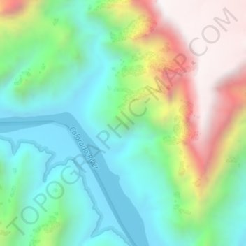 Mappa topografica Bat Cave, altitudine, rilievo