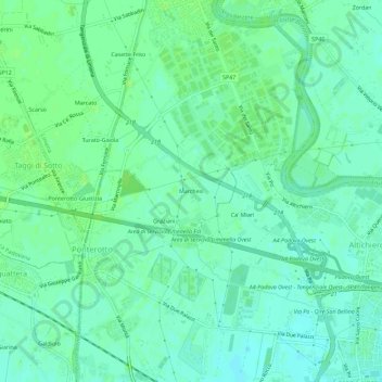 Mappa topografica Marchesi, altitudine, rilievo