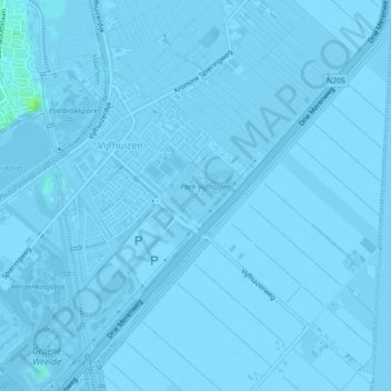 Mappa topografica Sascha Rozemarijn Meijer, altitudine, rilievo