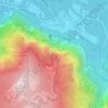 Mappa topografica Glacier Point, altitudine, rilievo