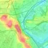 Mappa topografica spartiacque lago di Como/fiume Seveso (275m), altitudine, rilievo