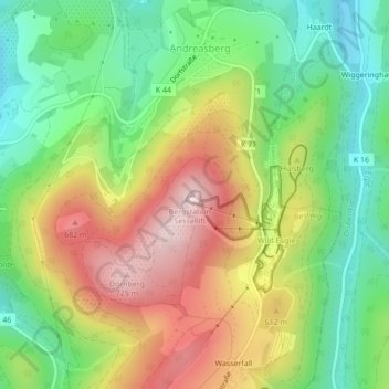 Mappa topografica Stüppelturm, altitudine, rilievo