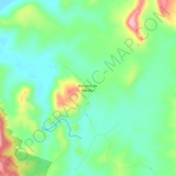 Mappa topografica Recanto de Havalon, altitudine, rilievo