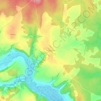 Mappa topografica Fontenailles, altitudine, rilievo