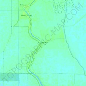 Mappa topografica Poffenbergers Landing, altitudine, rilievo