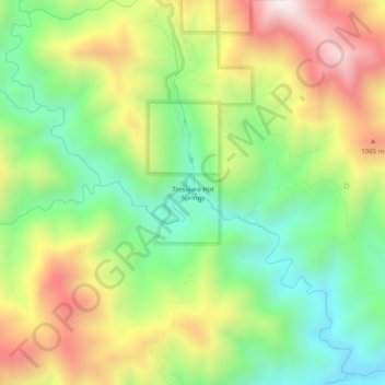 Mappa topografica Tassajara Hot Springs, altitudine, rilievo