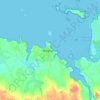 Mappa topografica Moguériec, altitudine, rilievo