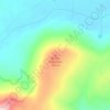 Mappa topografica Brown Mountain, altitudine, rilievo