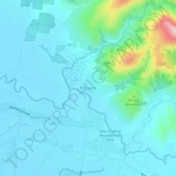 Mappa topografica Bihawo, altitudine, rilievo