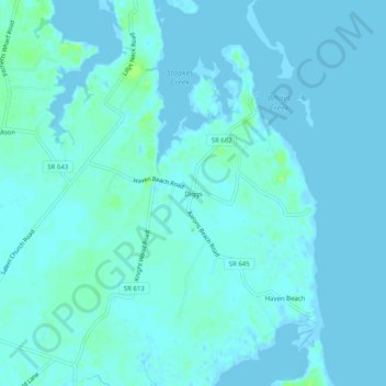 Mappa topografica Diggs, altitudine, rilievo