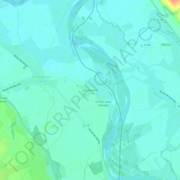 Mappa topografica Les Terriens, altitudine, rilievo