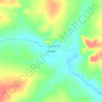 Mappa topografica Sucupira, altitudine, rilievo