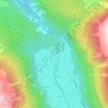 Mappa topografica Winklen, altitudine, rilievo