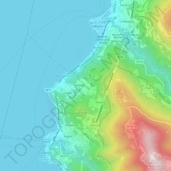 Mappa topografica Regoledo, altitudine, rilievo