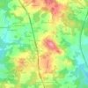 Mappa topografica La Renoudie, altitudine, rilievo