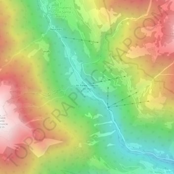 Mappa topografica Rattisio Vecchio, altitudine, rilievo