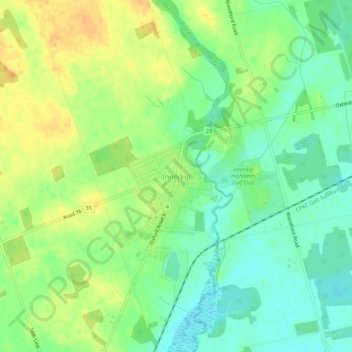 Mappa topografica Innerkip, altitudine, rilievo