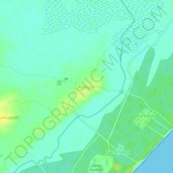 Mappa topografica Kirtipur, altitudine, rilievo