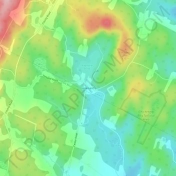 Mappa topografica Adamant, altitudine, rilievo