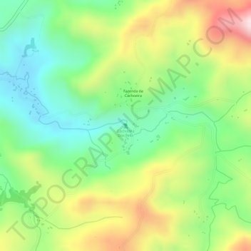 Mappa topografica Cachoeira Dos Felix, altitudine, rilievo