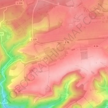 Mappa topografica Pferdsfeld (Wüstung), altitudine, rilievo