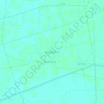 Mappa topografica RAMDASPUR, altitudine, rilievo