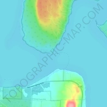 Mappa topografica Williams Landing, altitudine, rilievo