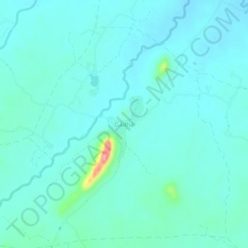 Mappa topografica Gadha, altitudine, rilievo