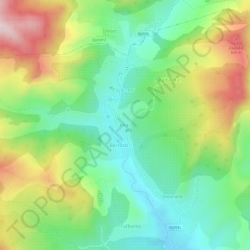 Mappa topografica Anini, altitudine, rilievo