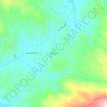 Mappa topografica Rose Valley, altitudine, rilievo