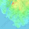 Mappa topografica Le Penher, altitudine, rilievo