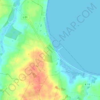 Mappa topografica Wohlenberg, altitudine, rilievo