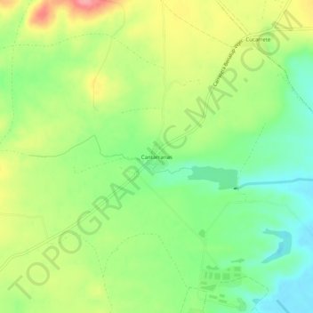 Mappa topografica Cantarranas, altitudine, rilievo