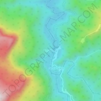 Mappa topografica Tissa Camp, altitudine, rilievo