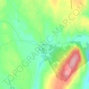 Mappa topografica Earlton, altitudine, rilievo