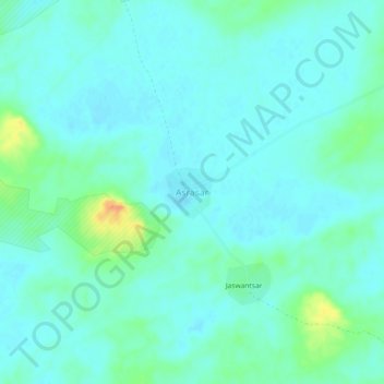 Mappa topografica Asrasar, altitudine, rilievo