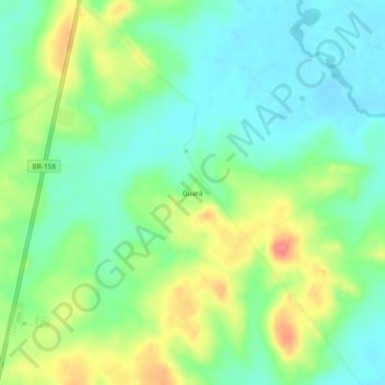 Mappa topografica Guará, altitudine, rilievo