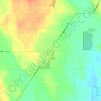 Mappa topografica Institute, altitudine, rilievo