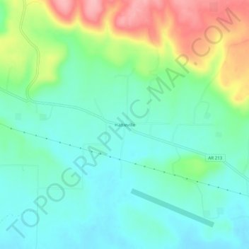 Mappa topografica Hattieville, altitudine, rilievo