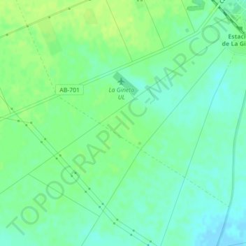 Mappa topografica Hoya Partida, altitudine, rilievo